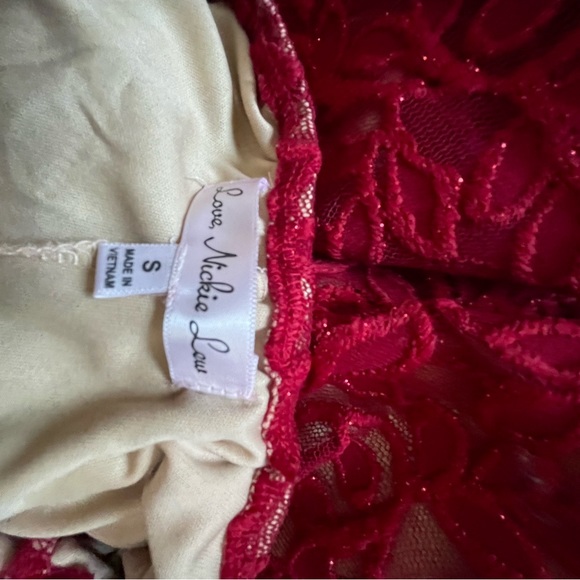 Beautiful red sequins dress. Only worn once. - Picture 3 of 5